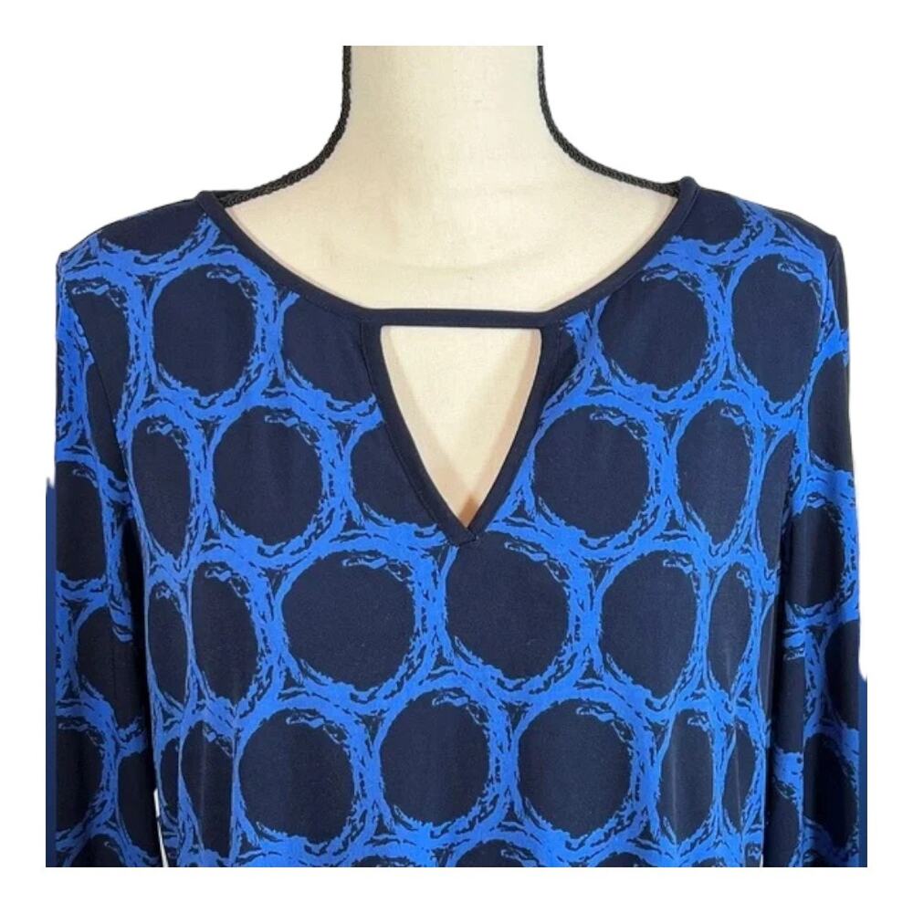 Taylor Blue & Black Tunic Dress Size 0X - Picture 2 of 6